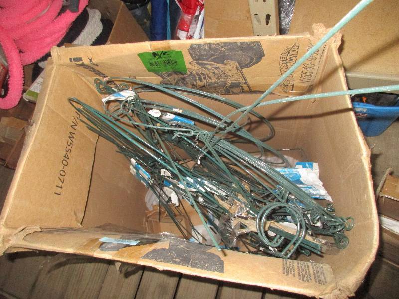 box full of peony rings for gardenflower bed