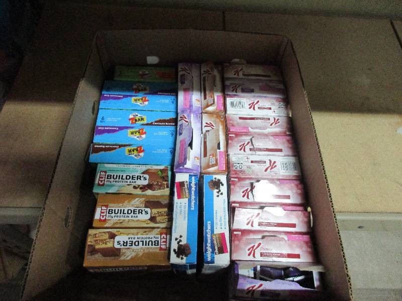 lot of protein bars - special k - cliff bars - kids cliff bars