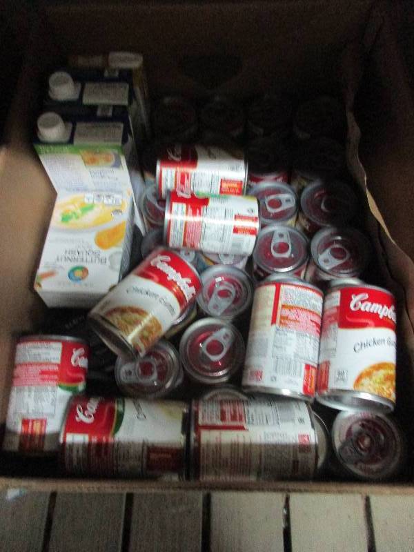 canned goods lot