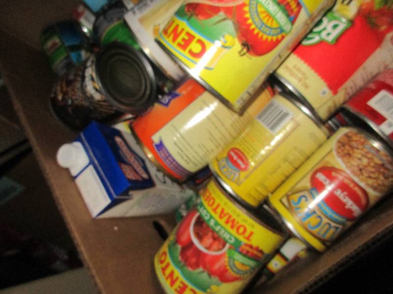 canned goods lot