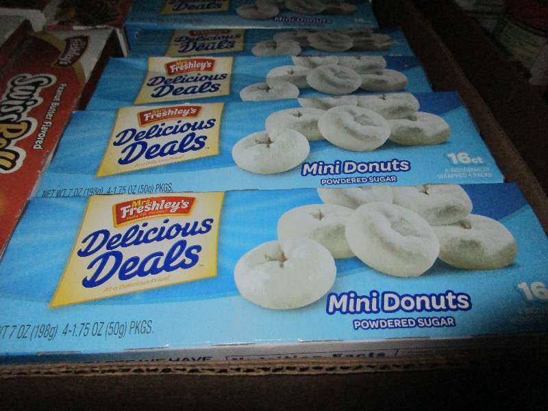 doughnuts and peanut butter Swiss rolls