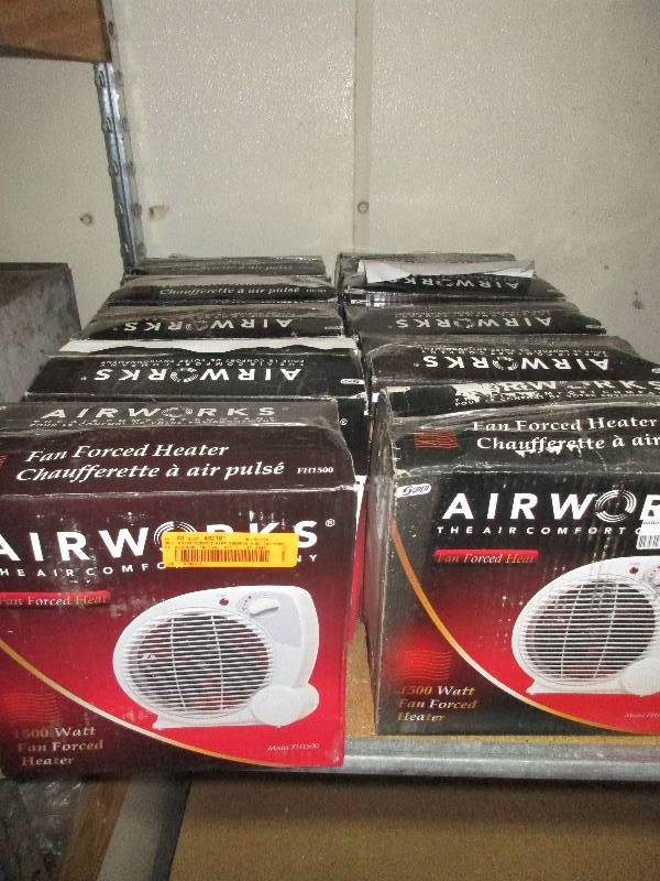 10 air works fan forced heaters