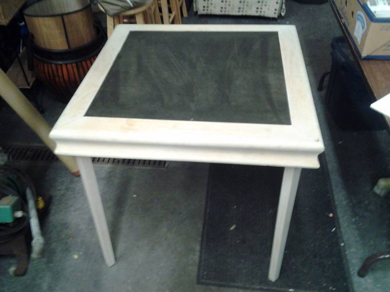lot 27 image: Wood Fold Leg Table 30x30x30