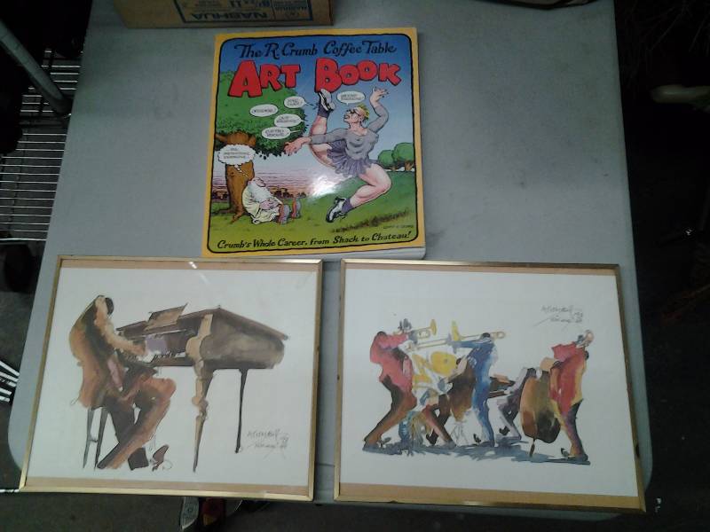 lot 29 image: 2-Framed Prints Signed 13x11 By Meiersdorff & Coffee Table Art Book