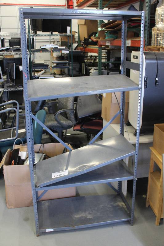 lot 1908 image: 5-Shelf Metal Adjustable Shelving Unit