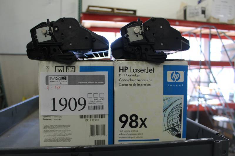 lot 1909 image: Lot of (4) HP 98X Print Cartridge