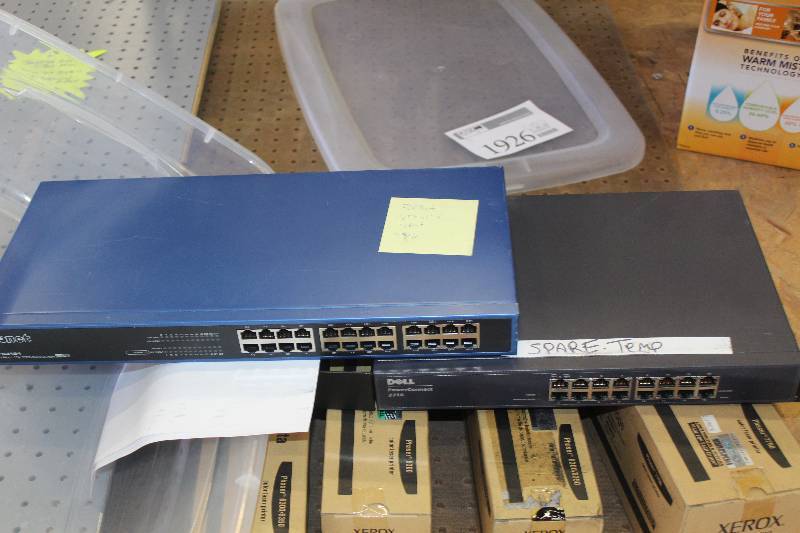 lot 1926 image: Lot of (2) Switches Includes 1) Zonet 24-Port 10100 Mbps AND 1) Dell PowerConnect 2716