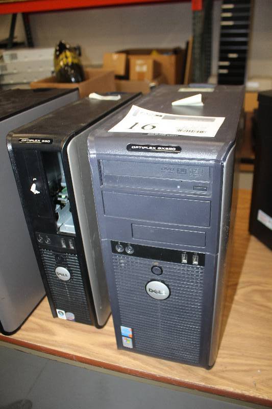 lot 16 image: Lot of (2) Dell Optiplex Computer Desktops Includes 1) Optiplex GX520 AND 1) Optiplex 330