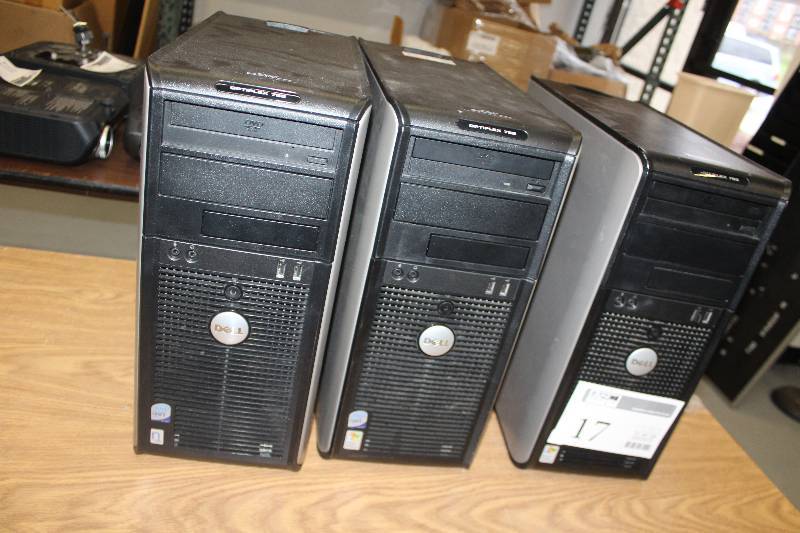 lot 17 image: Lot of (3) Dell Optiplex 755 Computer Desktops