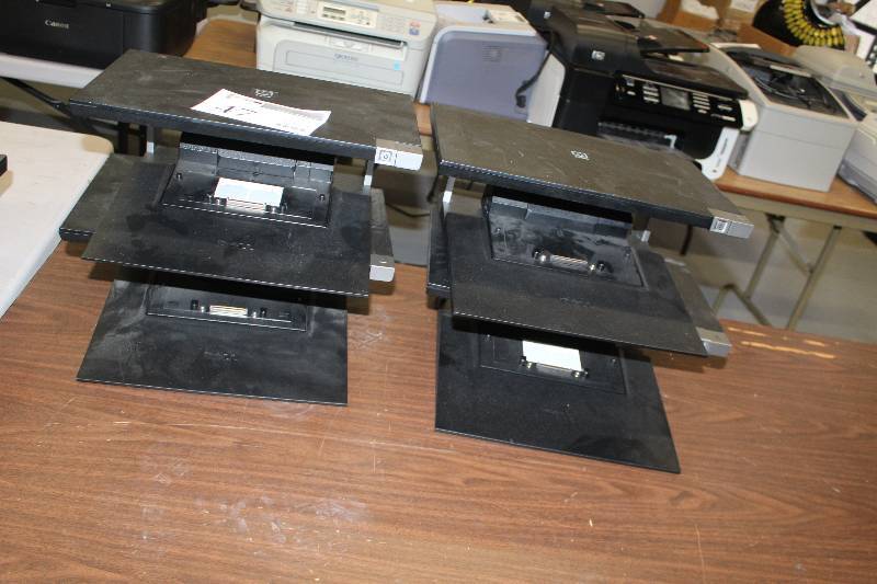lot 47 image: Lot of (4) Dell Laptop Riser Docking Stations