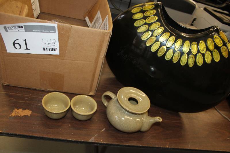lot 61 image: Ceramic Bowls, Ceramic Pitcher, Decorative Table Art