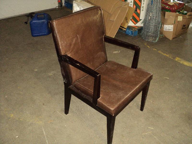 lot 19 image: leather chair...