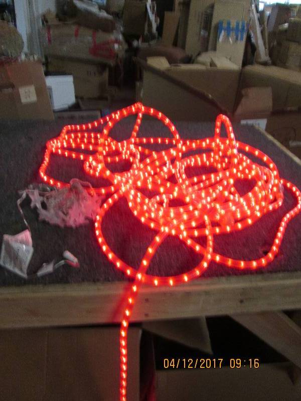 lot 210 image: 4 strands of rope light red,3 multi...