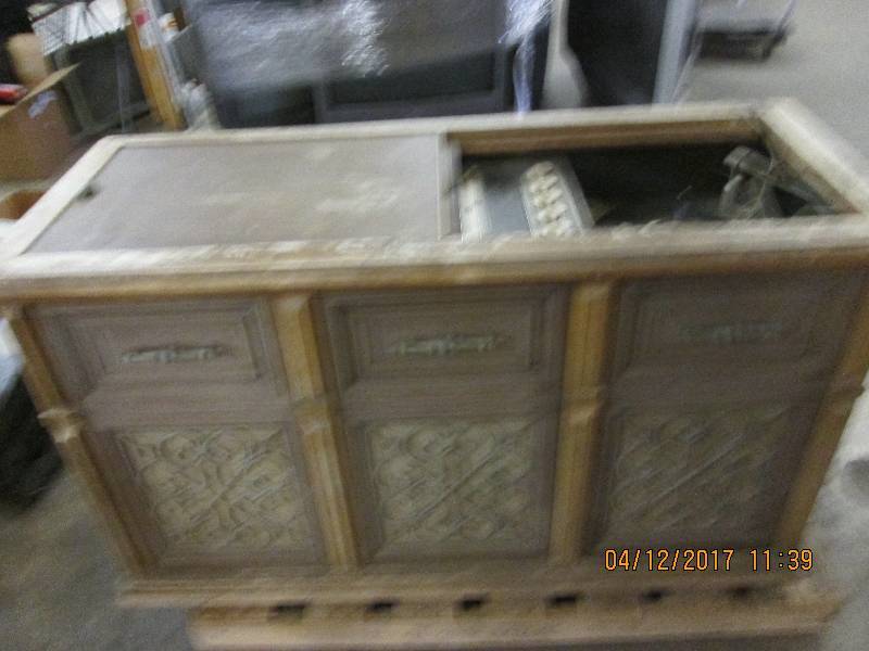 lot 216 image: vintage radio with record player ma...
