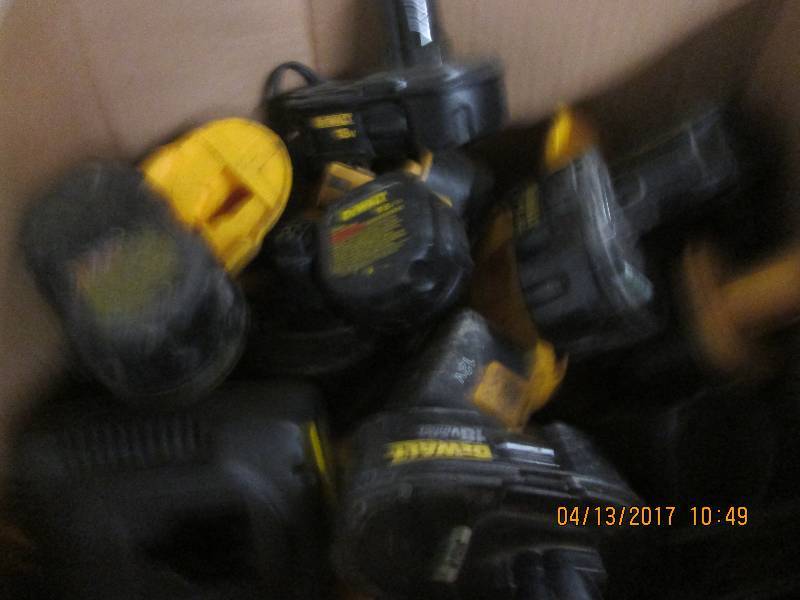 lot 231 image: lot of dewalt battery operated dril...