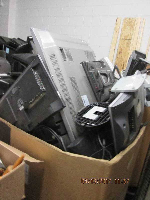 lot 236 image: lot of tvs some need screens replac...