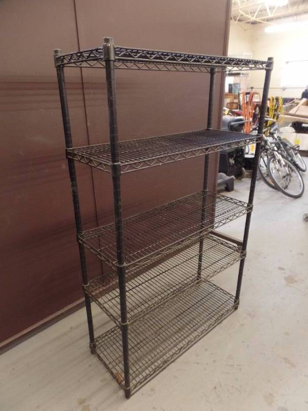lot 603 image: BLACK WIRE METRO STYLE SHELF