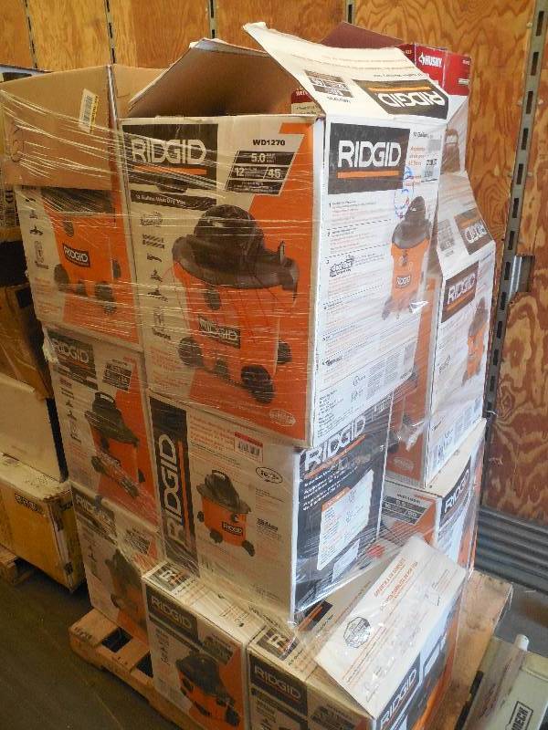 PALLET LOT OF SHOP VACS FOR REPAIR OR PARTS