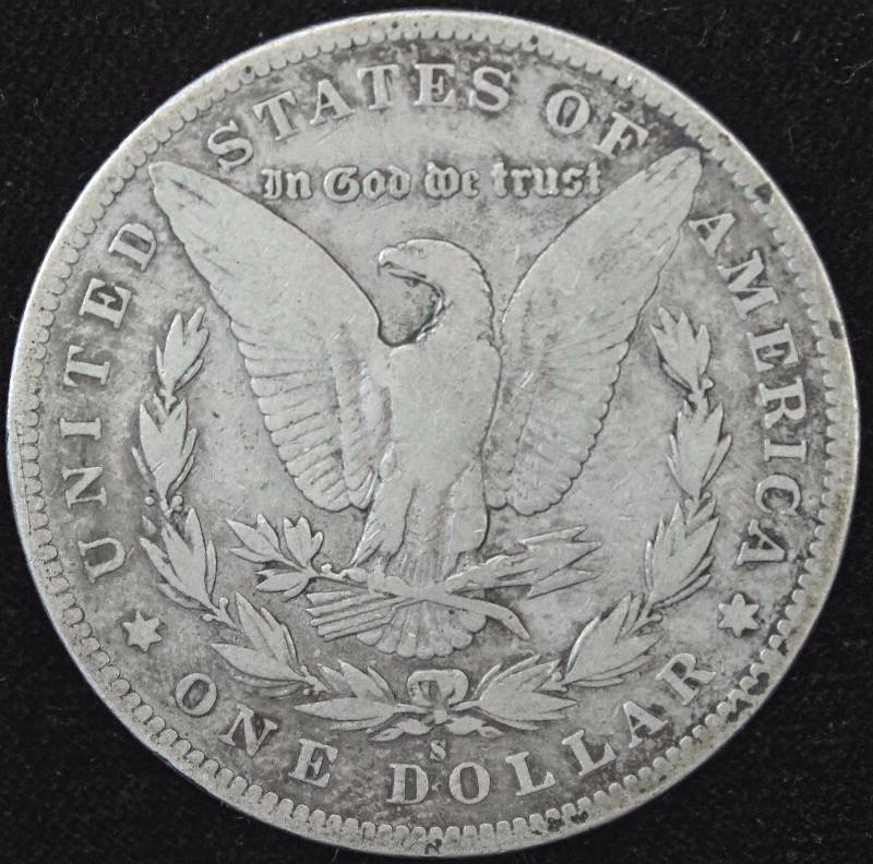 1895-S MORGAN SILVER DOLLAR FINE KEY DATE COIN