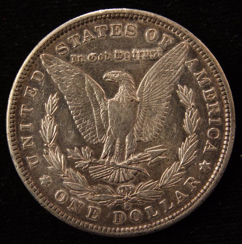 1890-S MORGAN SILVER DOLLAR UNC DETAILS CLEANED