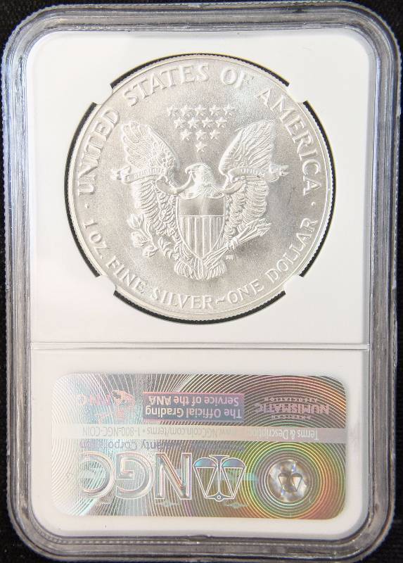 1987 AMERICAN SILVER EAGLE 1 TROY Oz. .999 FINE SILVER DOLLAR MS69 NGC