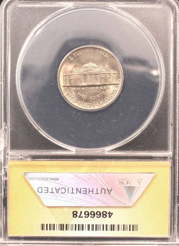 1938-D JEFFERSON NICKEL MS66 ANACS SHARP COIN