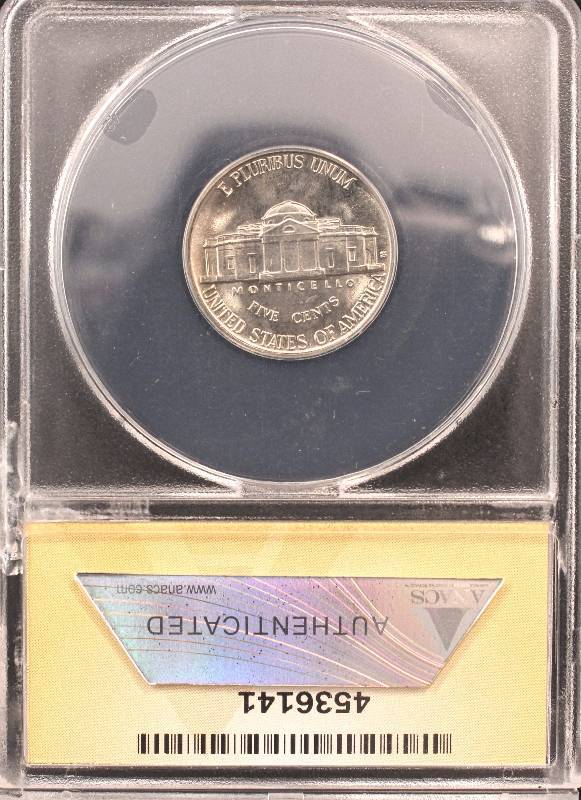 1938-S JEFFERSON NICKEL MS66 ANACS HIGH GRADE COIN