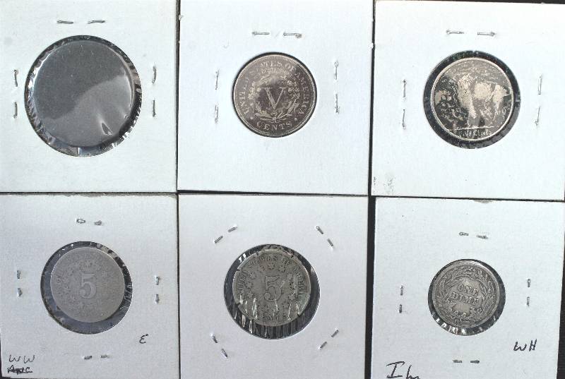 GROUP OF 6 TYPE COINS AS PICTURED