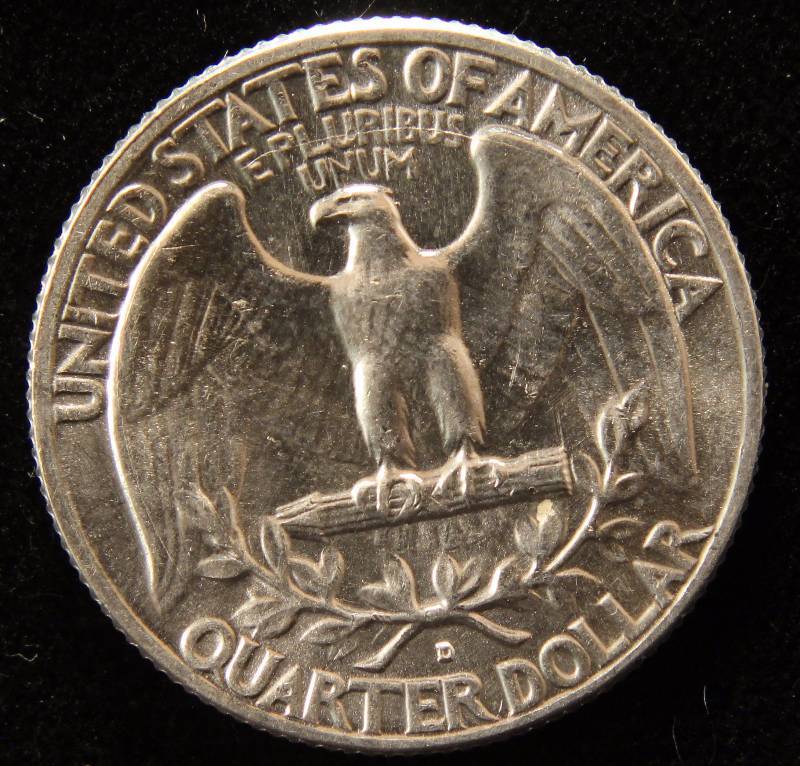1963-D WASHINGTON SILVER QUARTER BU-UNC