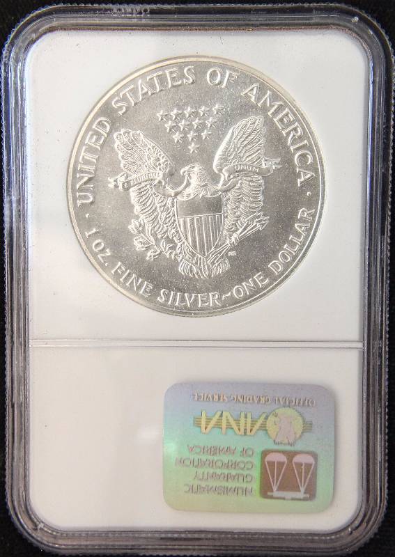 1989 AMERICAN SILVER EAGLE .999 FINE SILVER 1 TROY Oz. MS69 PCGS