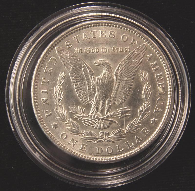 1896 MORGAN SILVER DOLLAR UNC IN AIRTITE HOLDER