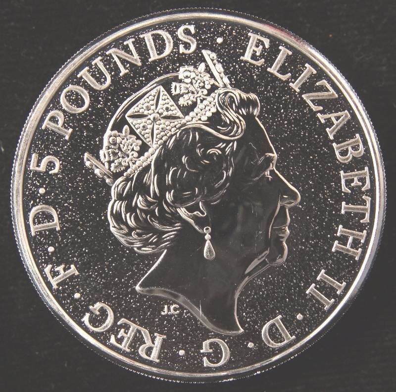 2017 GREAT BRITAIN 2 TROY OZ. .999 FINE SILVER QUEENS BEAST