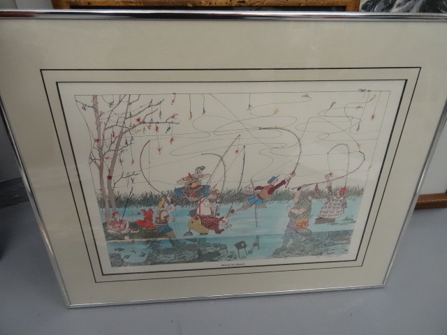 lot 37 image: Match The Hatch print by B. Johnson...