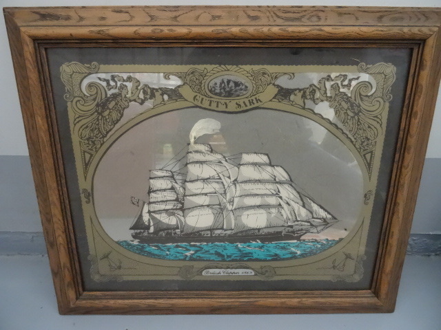 lot 38 image: Cutty Sark mirror. British Clipper ...