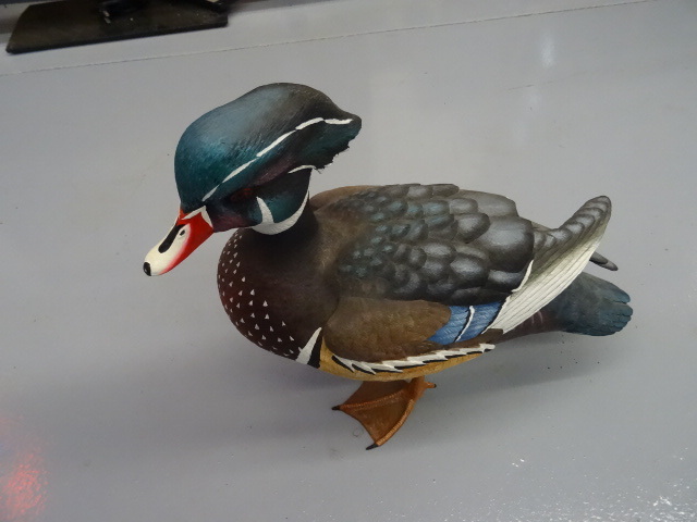 lot 50 image: Heavy ceramic wood duck. Male. Very...