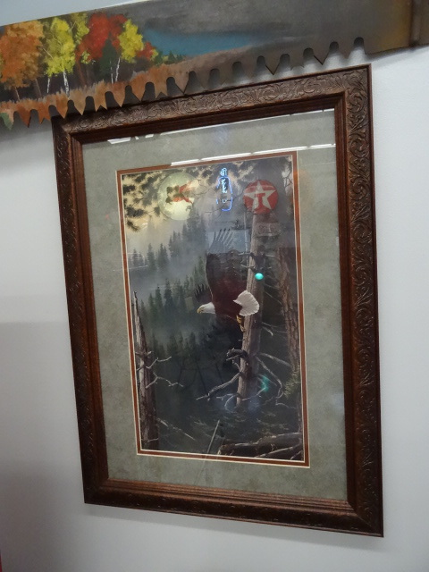 lot 71 image: Framed Eagle print. 17 x 23...
