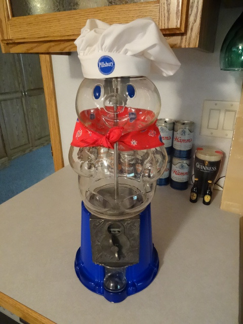 lot 100 image: Pillsbury dough boy gumball machine...