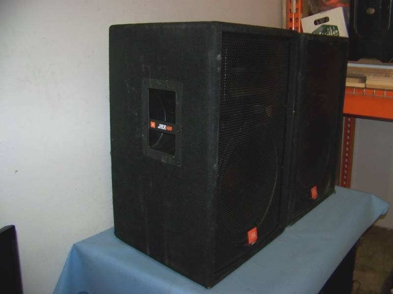 lot 33 image: (2) JBL, JRX115, 15, 250W Continuous Power, Two-Way Loudspeakers  Speakers