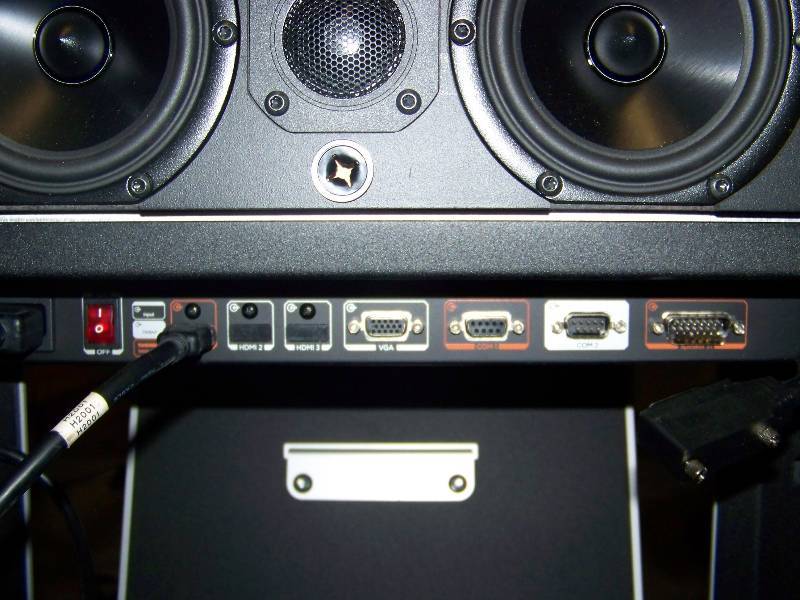 lot 5 image: 52, Tandberg  Cisco, Widescreen, LCD Display  Monitor on Heavy-Duty, Rolling Stand
