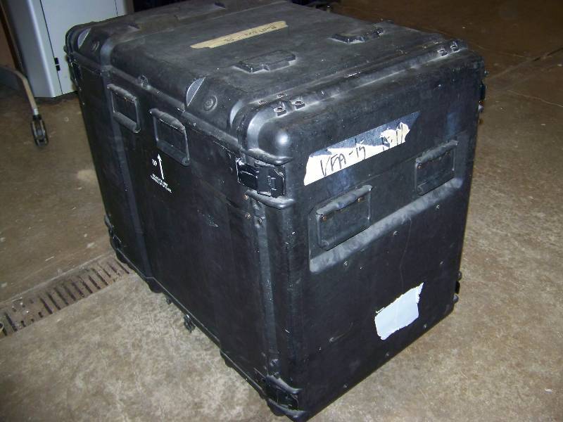 lot 110 image: Large, Hard Sided, Travel  Storage Case for Rack Mounted AV (Audio  Video) Equipment