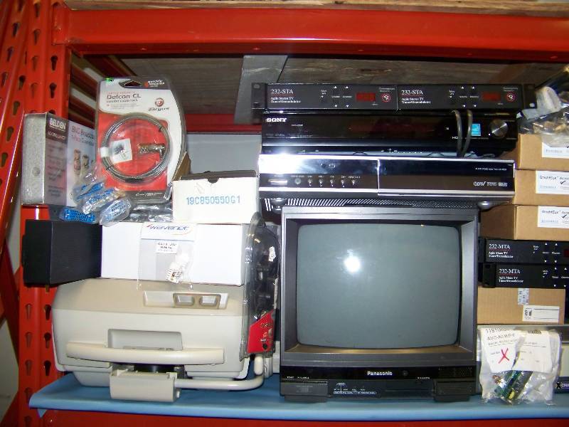lot 91 image: (8 Wide Shelf - LARGE LOT) Miscellaneous Audio  Video (AV), Computer Items and more