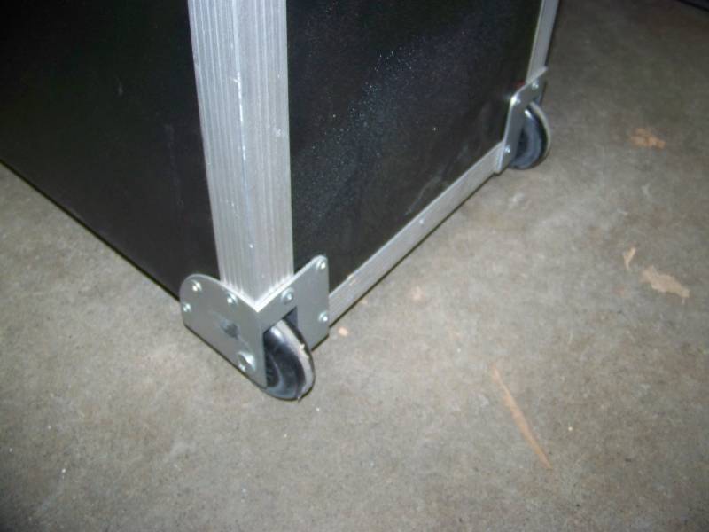 lot 112 image: Large, Hard-Sided, Padded, Equipment Travel Case on Wheels