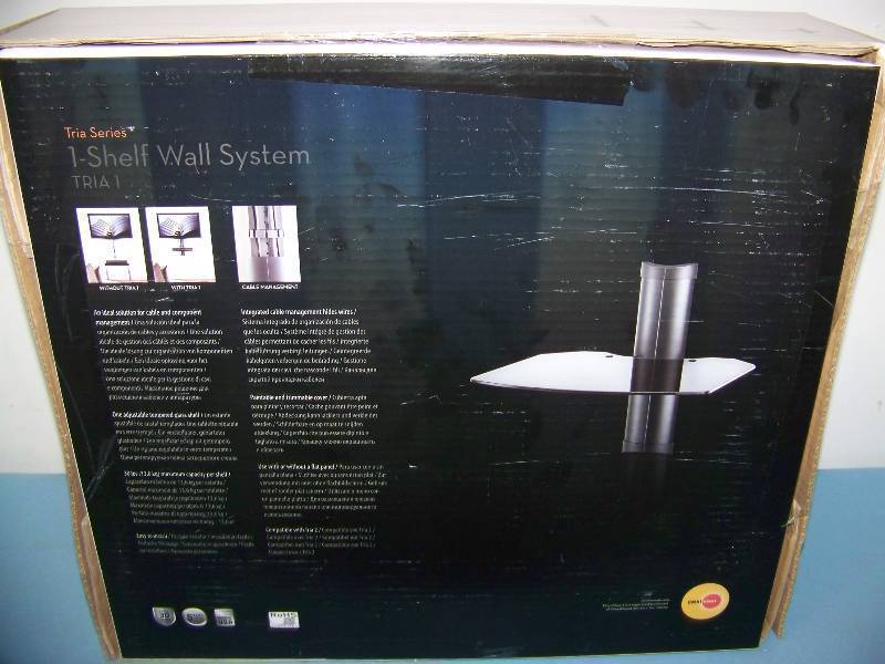 lot 84 image: OmniMount, TRIA 1, 1-Shelf, Glass, Component Wall System