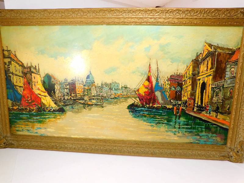 lot 38 image: Original Oil Painting By Jean Sironi