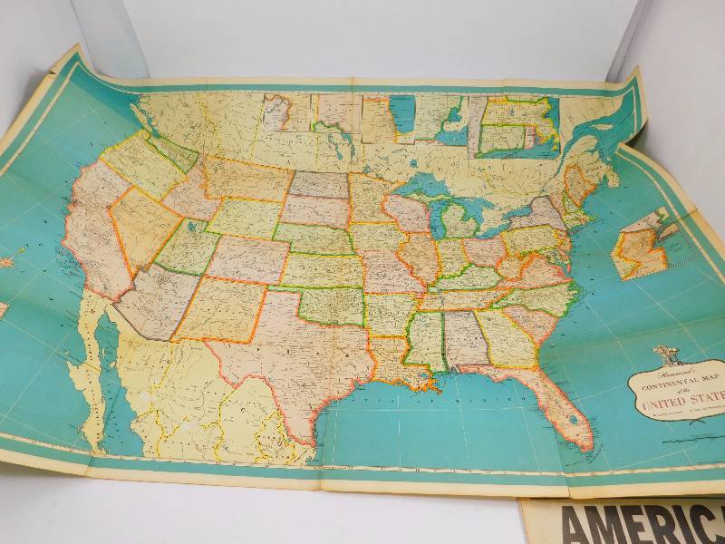 lot 39 image: St. Cloud Times 91201 Paper & Vintage U.S. Map