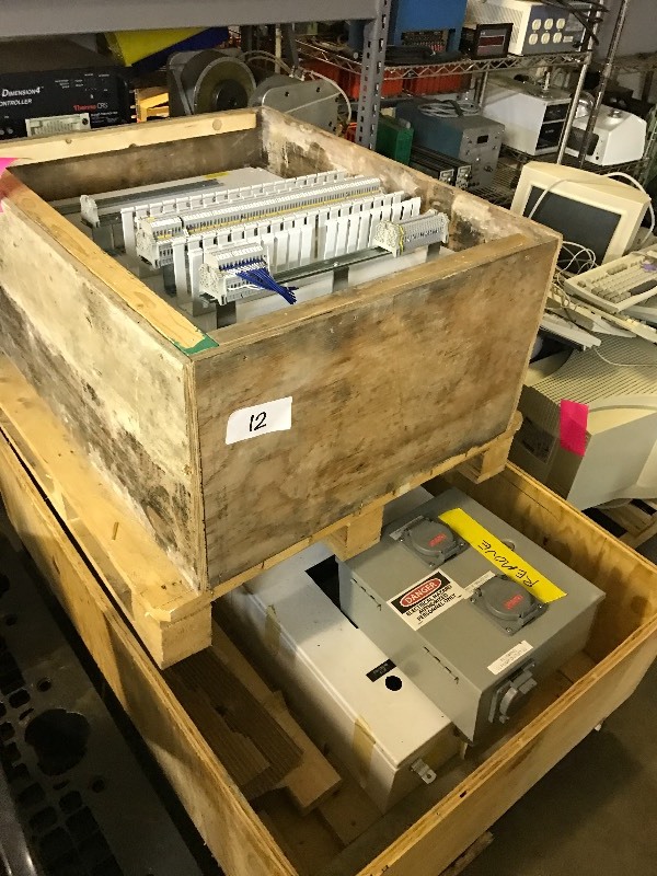 2 large crates of electrical
