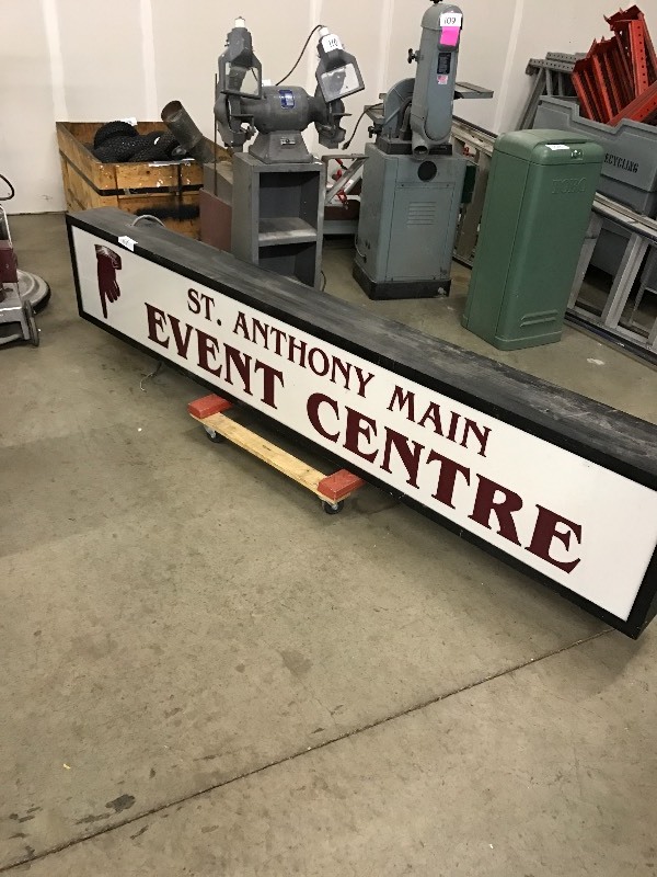 Large lighted sign