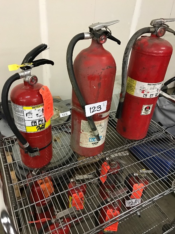 3 fire extinguishers