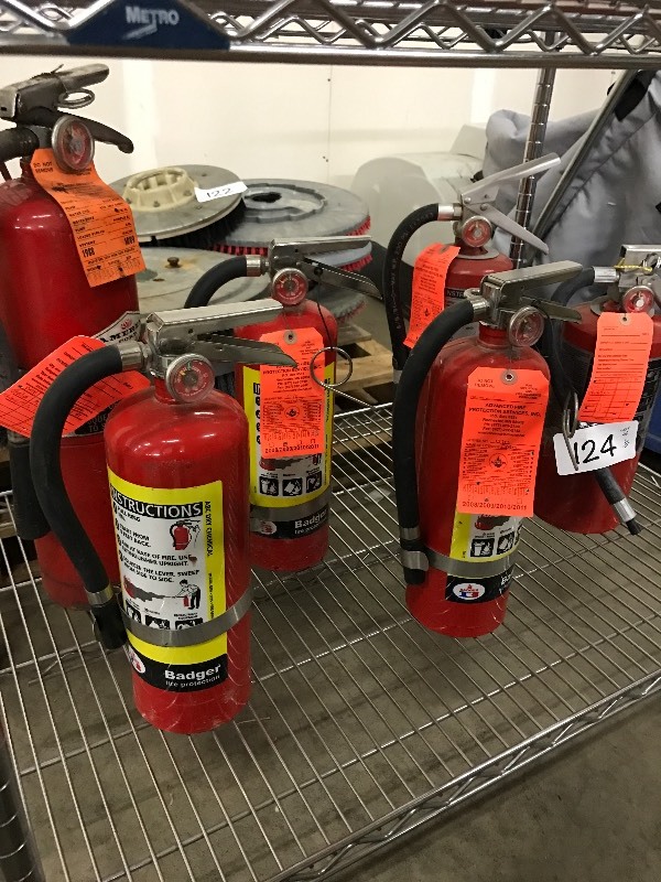 6 fire extinguishers