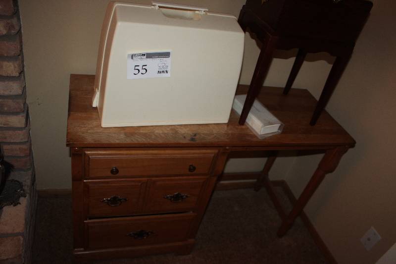 lot 55 image: Kenmore Sewing Machine, Stand & Desk
